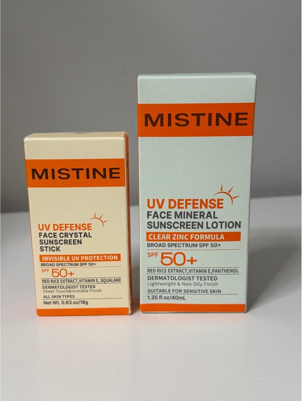 Mistine UV Defense Sunscreen Set Face Mineral Lotion and Face Crystal